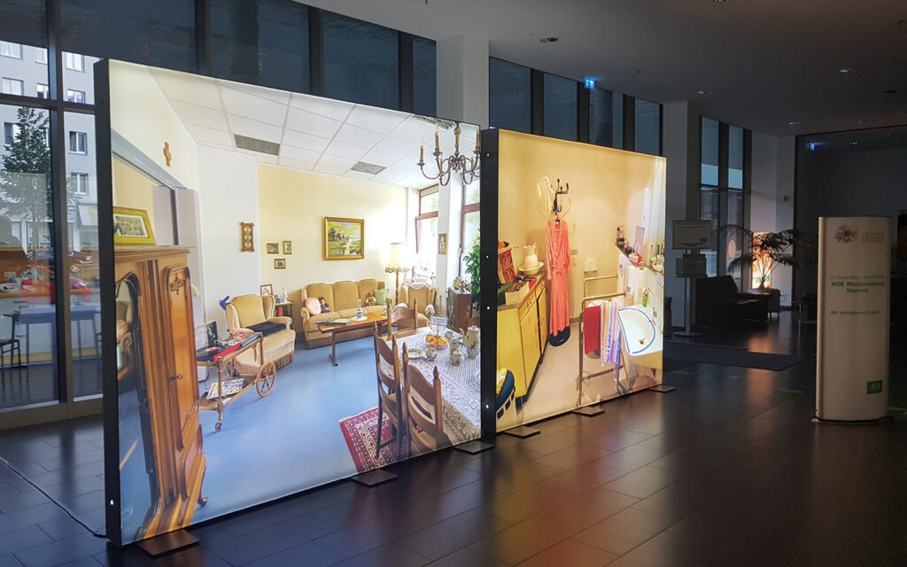 Mobile Ausstellung von Musterwohnung für Menschen mit Demenz