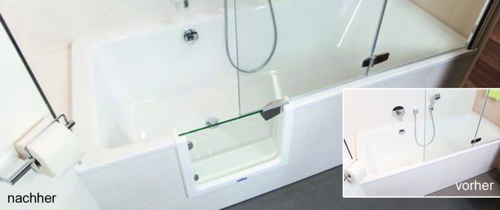 Badewannentür: Barrierefrei in die Wanne