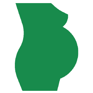 Ein schwangerer Bauch